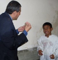Pastor Jorge Baptizing a Deaf Boy